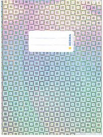 HERMA Heftumschlag Glamour silber Kunststoff DIN A5