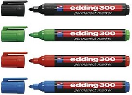 Thumbnail - edding 300 Permanentmarker farbsortiert 1,5 - 3,0 mm, 4 St.