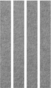 Thumbnail - HAMMERBACHER Akustikpaneele Wand, grau 4 x 25,0 x 200,0 cm, 4 St.
