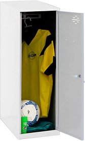 Simonrack Spind SIMONLOCKER DISM SINGLE weiß, grau 8425437116650, 1 Schließfach 30,0 x 50,0 x 91,5 cm