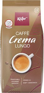Käfer CAFFÈ CREMA lungo Kaffeebohnen, Arabica- und Robustabohnen mild, 1,0 kg