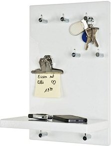 Thumbnail - HAKU Möbel Schlüsselbrett weiß 32305 mit 7 Haken, 25,0 x 17,0 x 40,0 cm, 1 St.