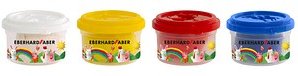 EBERHARD FABER Knete Basisfarben farbsortiert, 4 Farben je 50,0 g