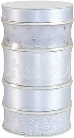 PRÄSENT Geschenkband Hochzeit satiniert weiß 15,0/25,0/40,0 mm x 5x 3,0 m