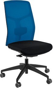 ORIGINAL STEIFENSAND Bürostuhl Eserio Netz Stoff blau, Gestell schwarz