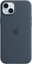Thumbnail - Apple Silikon Case mit MagSafe Handy-Cover für Apple iPhone 15 Plus sturmblau