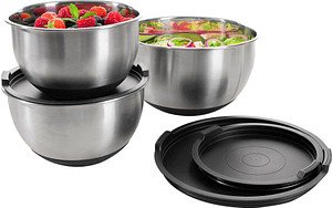 Thumbnail - Genius Schüssel-Set Edelstahl, Set 6-tlg. schwarz, silber, 1 Set