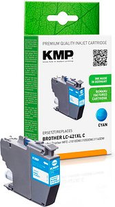 KMP cyan Druckerpatrone kompatibel zu brother LC-421XLC