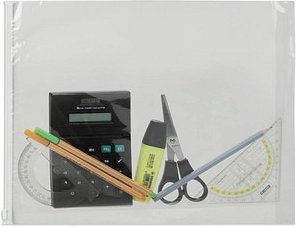 Topmatic® Gleitverschlussbeutel mit Bodenfalte transparent/weiß 70 my, 1 St.