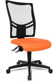 Topstar Bürostuhl Net Point 10, NX200 G04 Stoff orange, Gestell schwarz