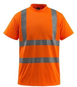 Thumbnail - MASCOT® unisex Warnschutz Shirt Townsville orange Größe M