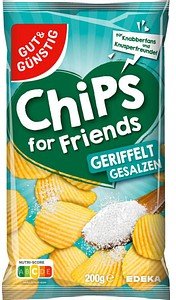 GUT&GÜNSTIG Salz geriffelt Chips 200,0 g