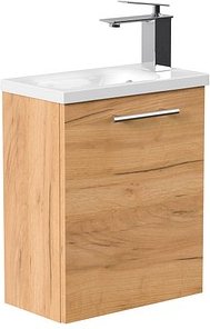 POSSEIK Waschbecken mit Unterschrank PIENI SLIMLINE eiche gold 40,0 x 22,0 x 49,3 cm