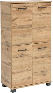 Thumbnail - MÖBELPARTNER Badschrank Nora 144971 eiche landhaus 59,8 x 32,6 x 116,9 cm