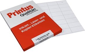 2.400 Printus Etiketten weiß 64,6 x 33,8 mm