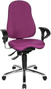 Topstar Bürostuhl Sitness® 10, SI59U G03 Stoff lila, Gestell chrom