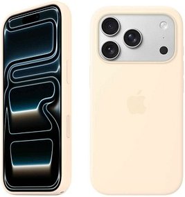 Apple Silikon Case mit MagSafe Handyhülle für Apple iPhone 17 Pro vanille