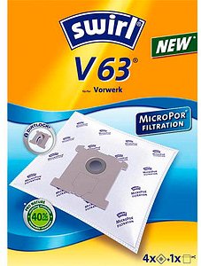 Thumbnail - 4 swirl® MicroPor Filtration V 63 Staubsaugerbeutel