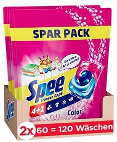 Spee Power Caps Color Waschmittel Caps, 2x 60 St.