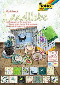 folia Motivblock Landliebe farbsortiert 80/270 g/qm 26 St.