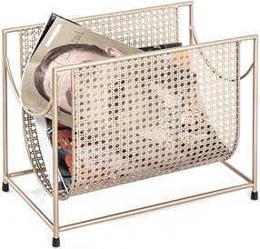 HAKU Möbel Zeitungsständer 22217 gold Metall, DIN A4