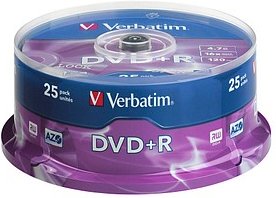 verbatim DVD+R 4,7 GB, 25 St.