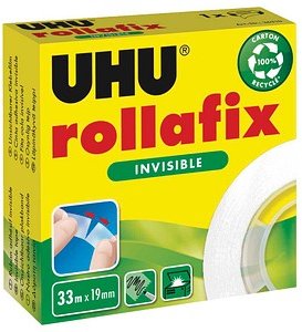 UHU rollafix INVISIBLE Klebefilm matt 19,0 mm x 33,0 m 1 Rolle