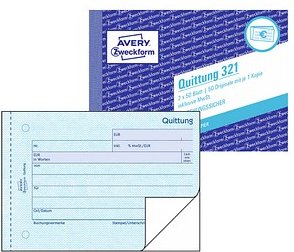 Thumbnail - AVERY Zweckform Quittung, inkl. MwSt. Formularbuch 321, 1 St.