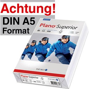 Plano® Kopierpapier Superior DIN A5 80 g/qm 500 Blatt