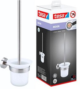 Thumbnail - tesa WC-Garnitur MOON weiß, silber Metall, 1 St.