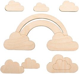 Rayher Bastelholz natur Motiv Wolke, 1 Pack