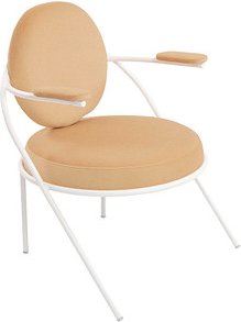 meet powered by PAPERFLOW Sessel SATURNE elfenbein weiß Kunstleder, 1 St.