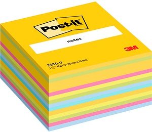 Post-it® Haftnotizen farbsortiert, 1 Würfel