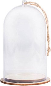 Rayher Kunststoffglocke transparent mit Sockel Ø 8,0 cm, 1 St.