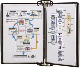 tarifold Wand-Sichttafelsystem PRO 920304 DIN A4 schwarz mit 5 St. Sichttafeln