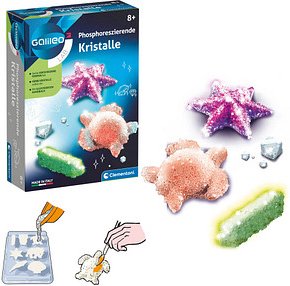 Clementoni Experimentierkasten Phosphoreszierende Kristalle mehrfarbig