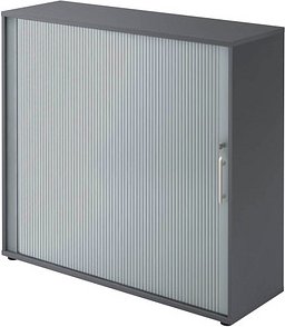 HAMMERBACHER Rollladenschrank grafit, silber 2 Fachböden 120,0 x 40,0 x 110,0 cm