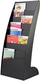 PAPERFLOW Prospektständer Courbo schwarz DIN A3, DIN A4