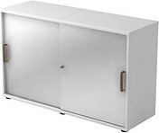 Thumbnail - HAMMERBACHER Schiebetürenschrank 1752S, V1752S/W/S/SG silber, weiß 1 Fachboden 120,0 x 40,0 x 74,8 cm