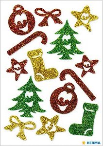 HERMA Aufkleber 3728 Weihnachtsmotive, 14 Etiketten