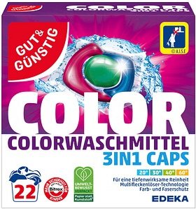 GUT&GÜNSTIG COLOR Waschmittel Caps, 22 Pads