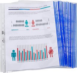 Thumbnail - DURABLE Prospekthüllen PREMIUM DIN A4 blau klar 0,08 mm, 25 St.