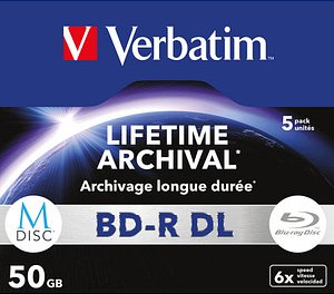 5 verbatim Blu-ray BD-R 50 GB bedruckbar