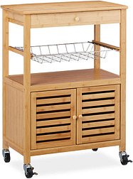 Thumbnail - relaxdays Servierwagen braun 59,5 x 35,0 x 82,0 cm