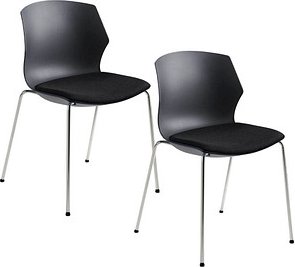 2 Mayer Schalenstühle myPRIMO 2511 01 01 26 397 schwarz Stoff