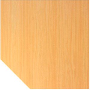 Thumbnail - HAMMERBACHER Verbindungsplatte VXBT12 buche, weiß Trapezform 120,0 x 120,0 x 2,5 cm