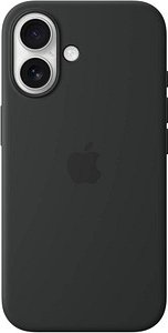 Apple Silikon Case Handy-Cover für Apple iPhone 16 schwarz