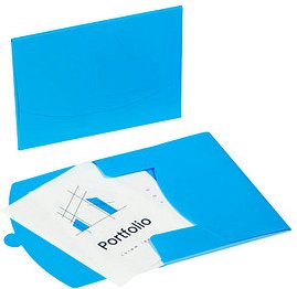 PAGNA Dokumententasche Wallet DIN A4 blau glatt 0,43 mm