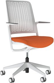 Thumbnail - Nowy Styl Bürostuhl WITHME Stoff orange, Gestell grau