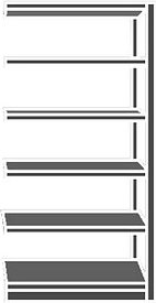 SCHULTE Anbau-Schwerlastregal 194009-V silber 80,0 x 35,0 x 180,0 cm